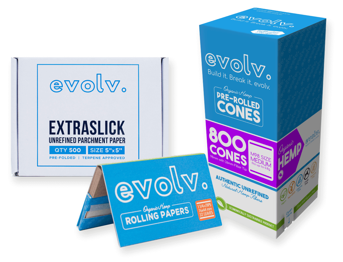 Pre-Rolled Cones, Rolling Papers, Parchment Paper - Evolv